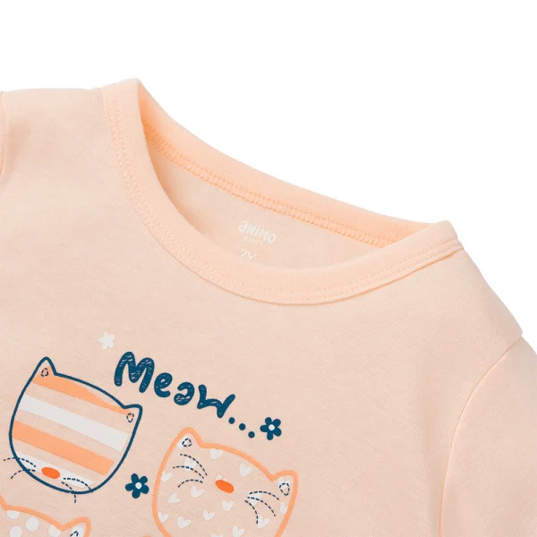 Bộ bé gái dài Animo Easy TX1024030 (1-4Y,Hồng Nhạt)