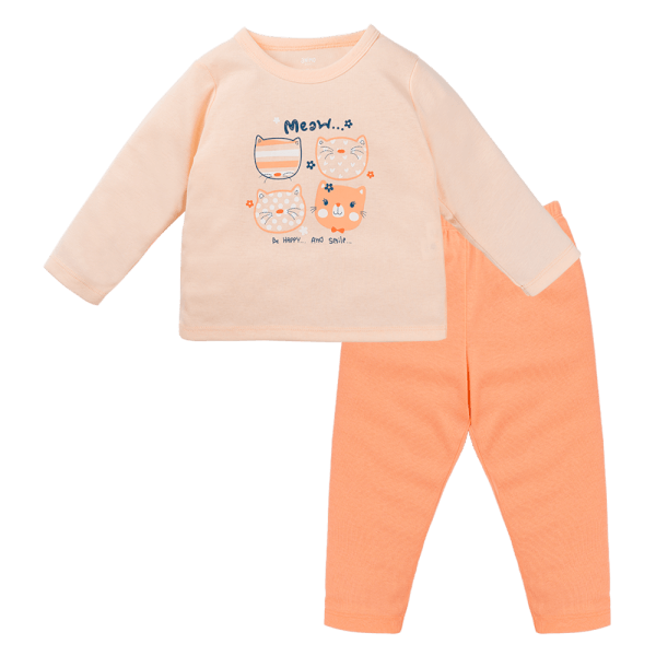 Bộ bé gái dài Animo Easy TX1024030 (1-4Y,Hồng Nhạt)