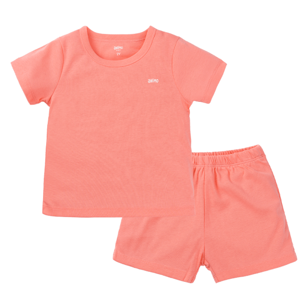 Bộ bé gái ngắn Animo Easy TX0824006 (1-4Y,Hồng)