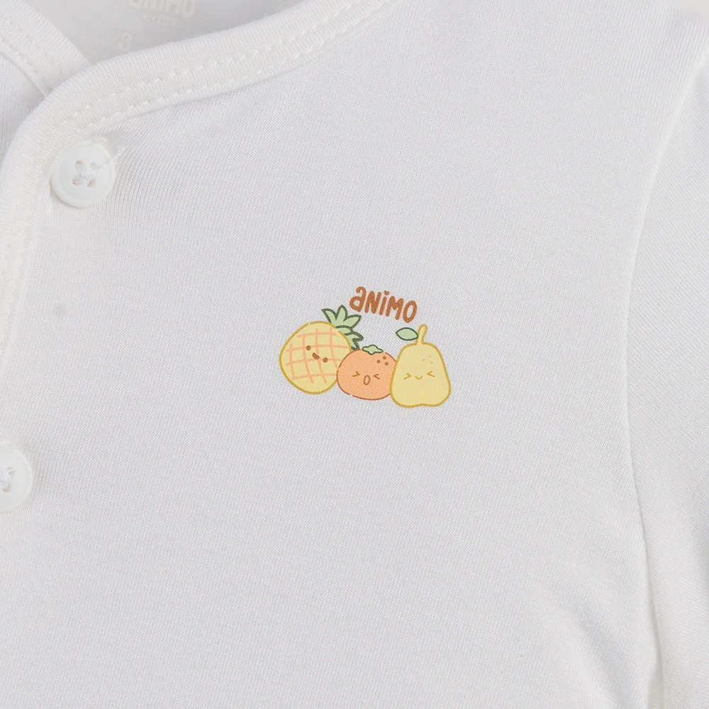 Set 2 áo sơ sinh cài giữa tay dài Animo Easy HN1124065 (NB-9M,Nhiều màu)