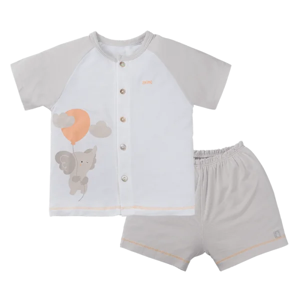 Bộ Modal ngắn Animo VD1024045 (0-24M,Xám nhạt)