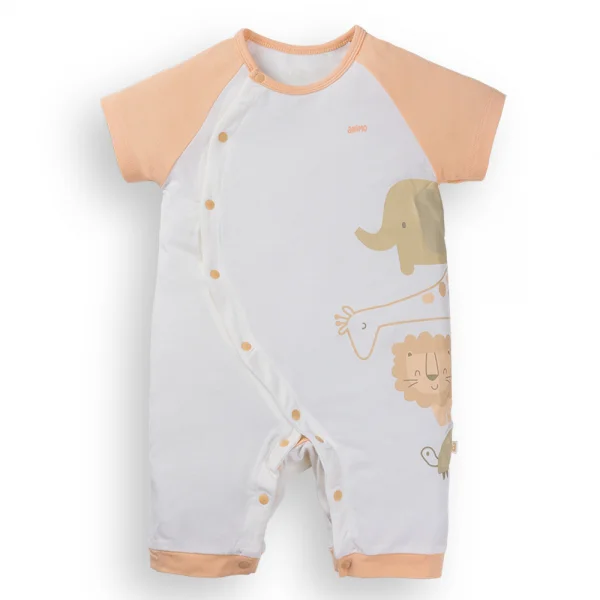 Set 2 Bodysuit kháng khuẩn Modal đùi Animo BMC1024027 (0-12M,Cam)