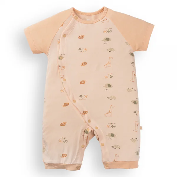 Set 2 Bodysuit kháng khuẩn Modal đùi Animo BMC1024027 (0-12M,Cam)