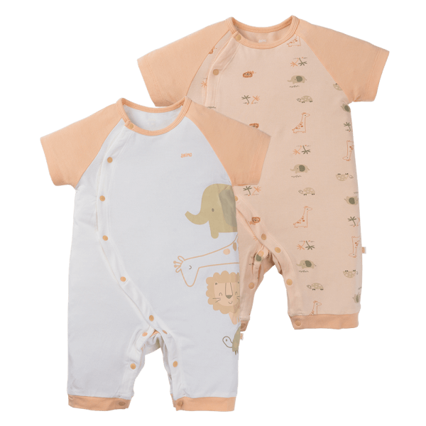 Set 2 Bodysuit kháng khuẩn Modal đùi Animo BMC1024027 (0-12M,Cam)