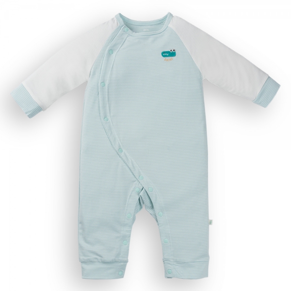 Bodysuit rayon dài Animo KV1124020 (0-12M,Xanh)