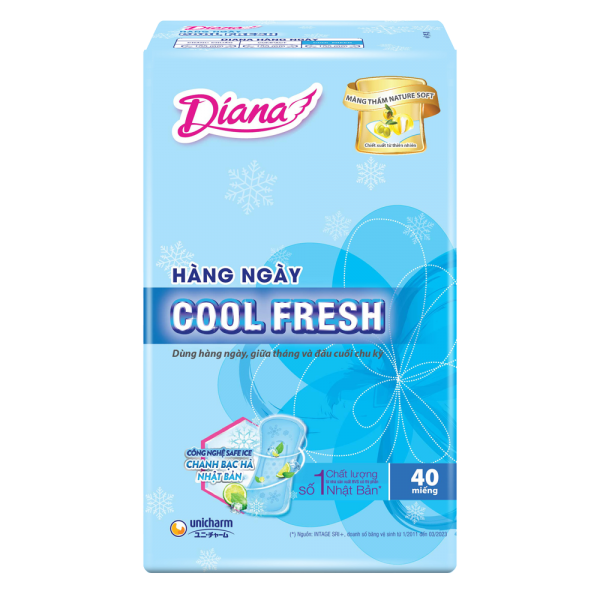 Băng vệ sinh Diana Hàng Ngày Cool Fresh (40 miếng)