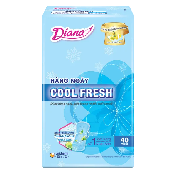Băng vệ sinh Diana Hàng Ngày Cool Fresh (40 miếng)