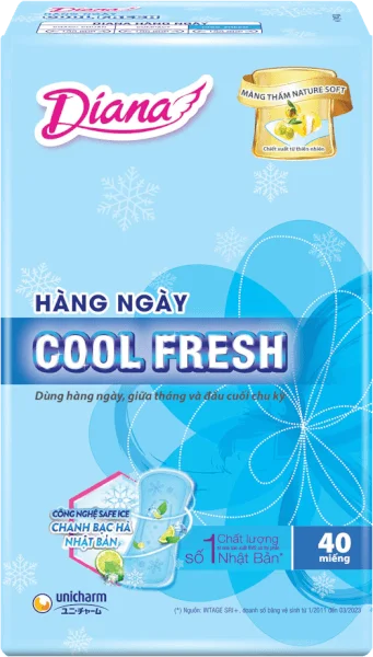 Băng vệ sinh Diana Hàng Ngày Cool Fresh (40 miếng)