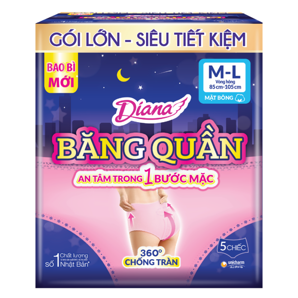 Băng vệ sinh quần Diana Sensi M/L (5 miếng)