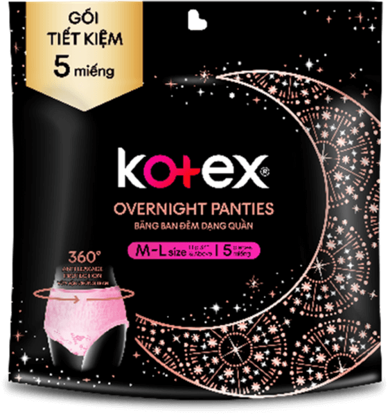 Băng vệ sinh quần Kotex M/L (5 miếng) (Giao bao bì ngẫu nhiên)