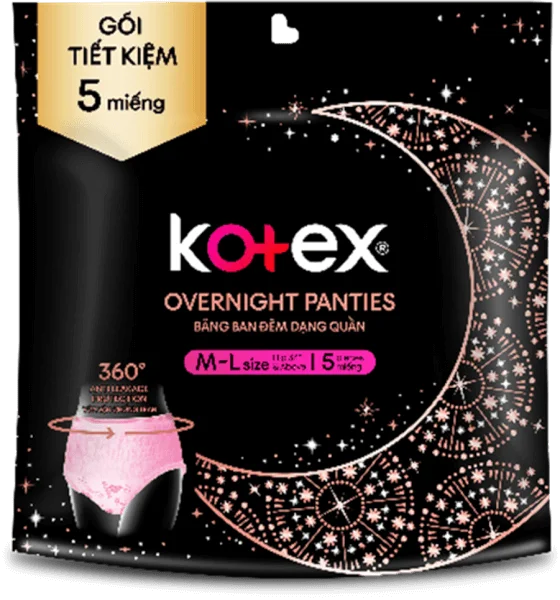 Băng vệ sinh quần Kotex M/L (5 miếng) (Giao bao bì ngẫu nhiên)