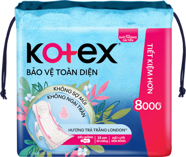 Băng vệ sinh Kotex Bảo Vệ Toàn Diện 23cm (20 miếng)