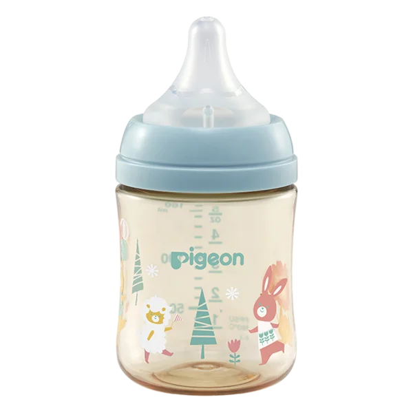 Bình sữa Pigeon PPSU Plus WN3 160 ml, hình thú cưng (SS)
