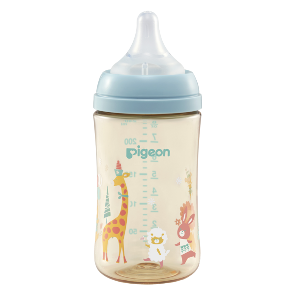 Bình sữa Pigeon PPSU Plus WN3 240 ml, hình thú cưng (M)