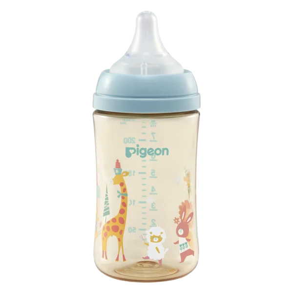 Bình sữa Pigeon PPSU Plus WN3 240 ml, hình thú cưng (M)