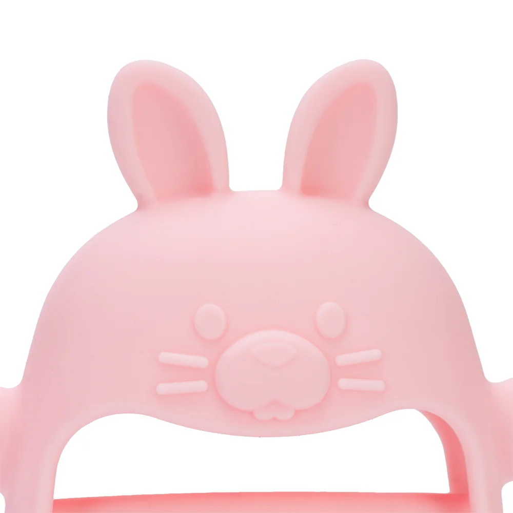 Gặm nướu vòng tay Silicone hình thỏ Animo (Hồng)