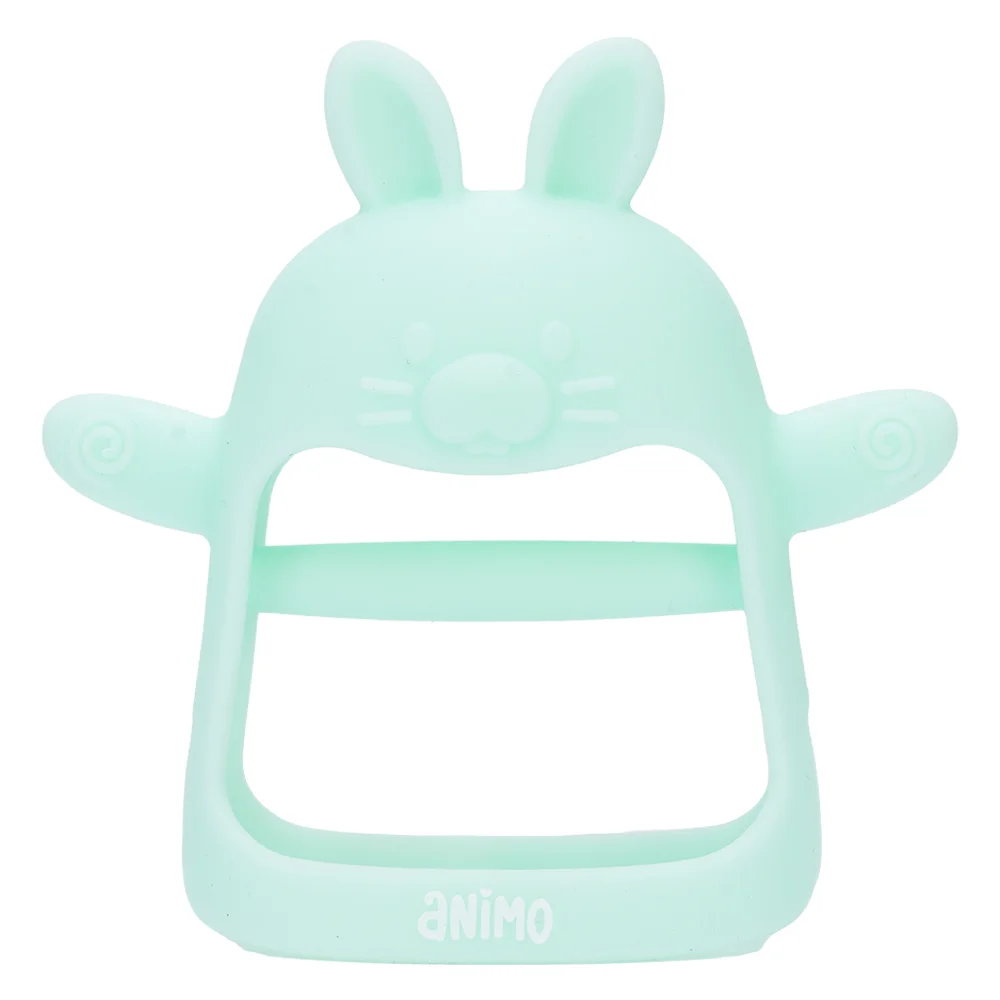 Gặm nướu vòng tay Silicone hình thỏ Animo (Xanh)