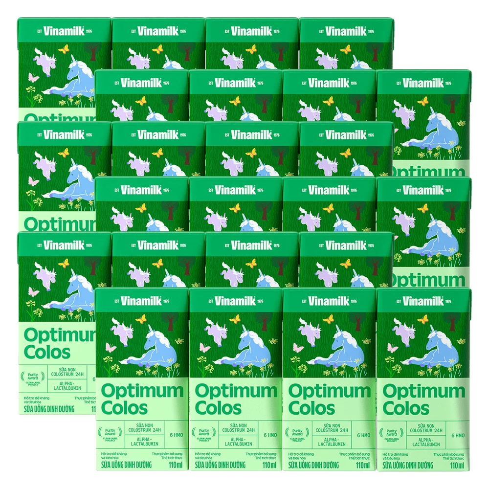 Combo 6 Sữa uống dinh dưỡng Optimum Colos 110ml (Lốc 4 hộp) new
