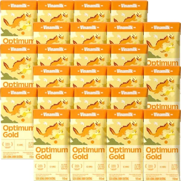 Combo 6 Sữa uống dinh dưỡng Optimum Gold 110ml (Lốc 4 hộp) new