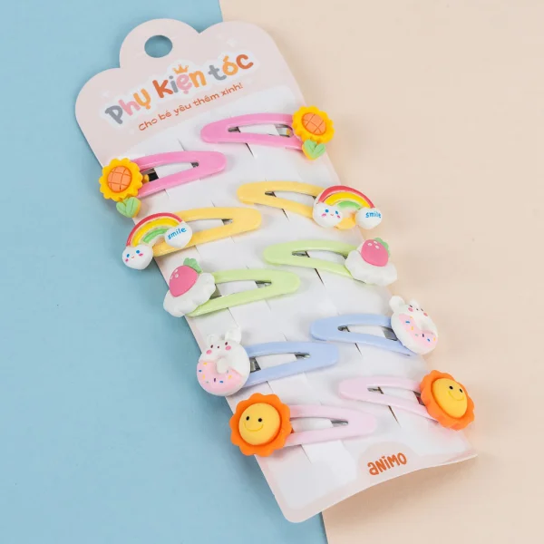 Set kẹp tóc 10 món Animo A2410_MN041 (Nhiều màu)