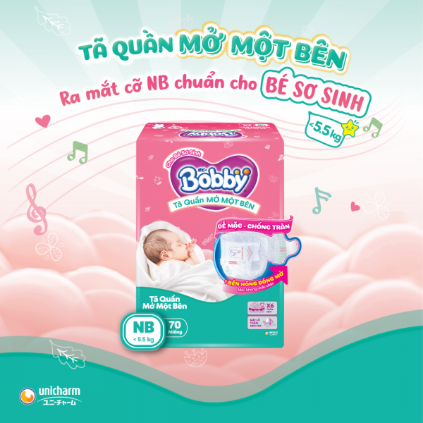 Bobby Quần Mở Một Bên Newborn 70M