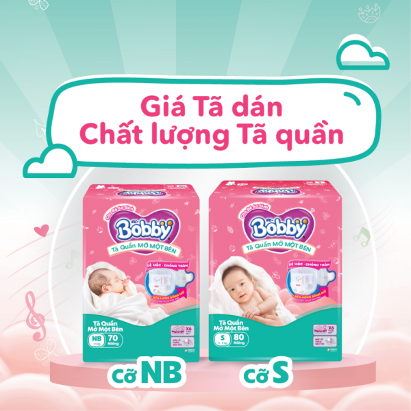 Bobby Quần Mở Một Bên Newborn 70M