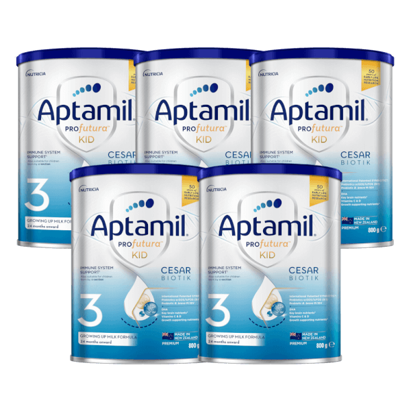 Combo 5 Sữa Aptamil Profutura KID Cesarbiotik 3 800g (Từ 2 tuổi)