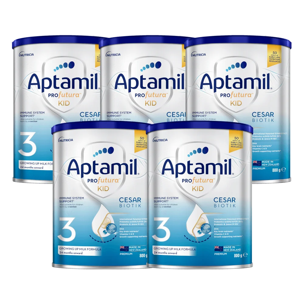 Combo 5 Sữa Aptamil Profutura KID Cesarbiotik 3 800g (Từ 2 tuổi)