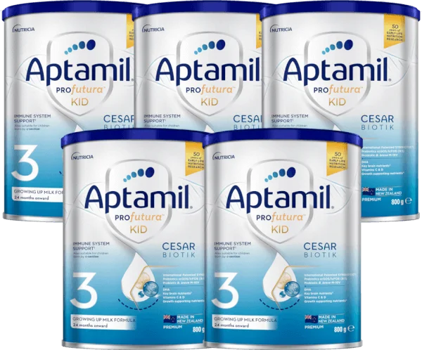 Combo 5 Sữa Aptamil Profutura KID Cesarbiotik 3 800g (Từ 2 tuổi)