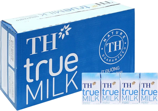 Thùng Sữa tươi tiệt trùng TH true Milk ít đường 110ml (lốc 4 hộp)