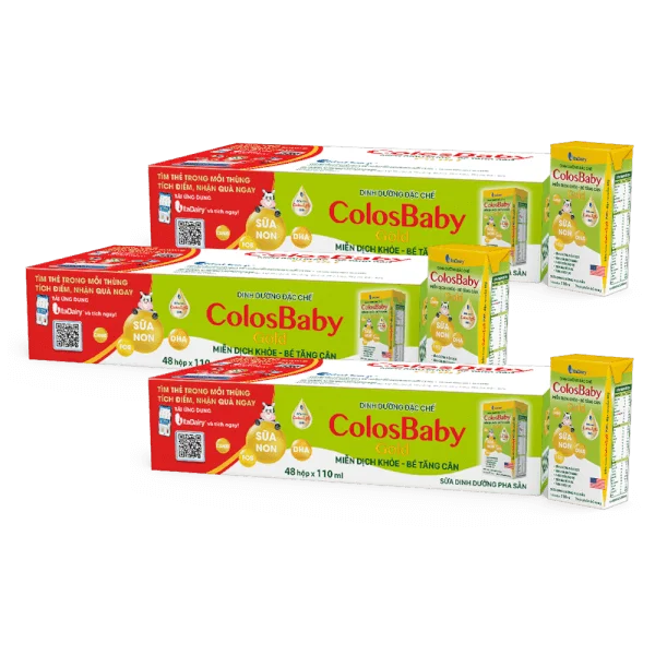 Combo 3 Thùng Sữa uống dinh dưỡng Colosbaby 110ml, lốc 4 hộp (trên 1 tuổi)