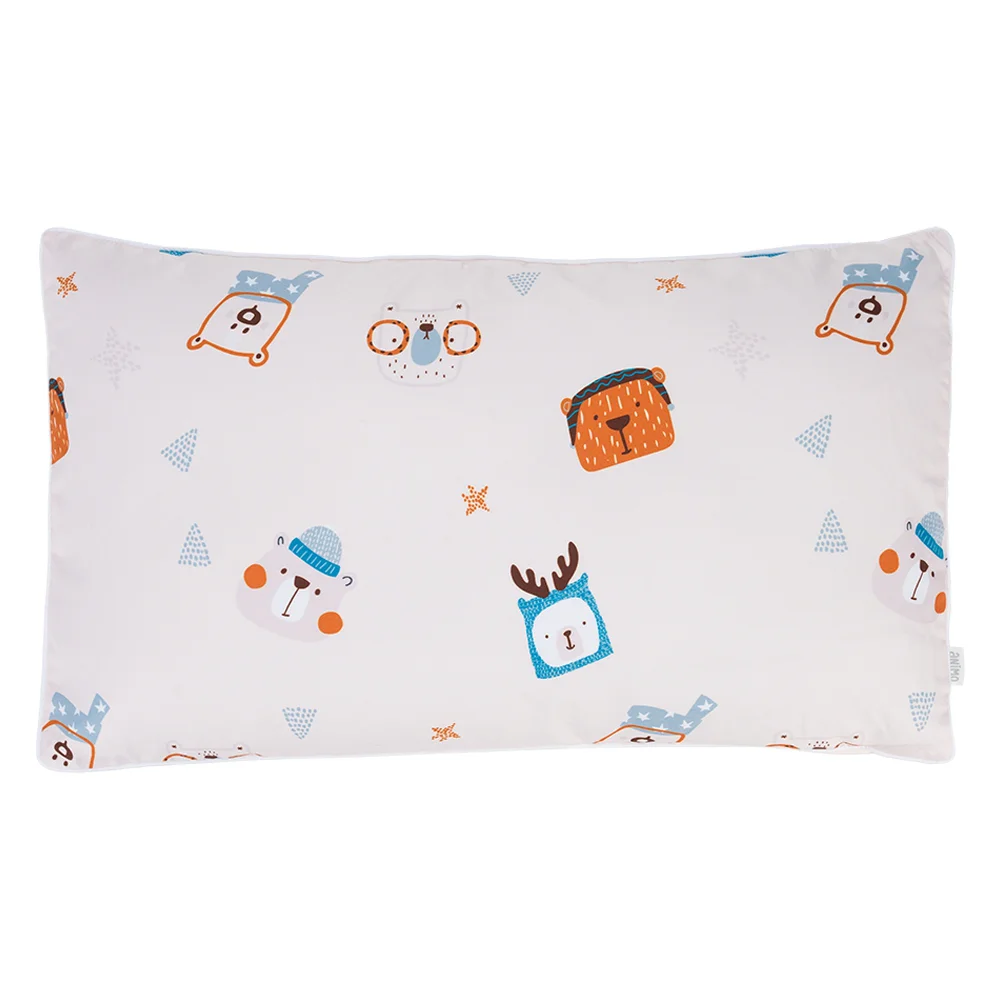 Gối nằm lớn cho bé Animo B2412_AR001 (30x50cm,Kem)