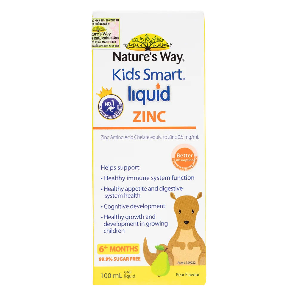 Combo 2 Thực phẩm bảo vệ sức khỏe Nature’s Way Kids Smart Liquid ZinC