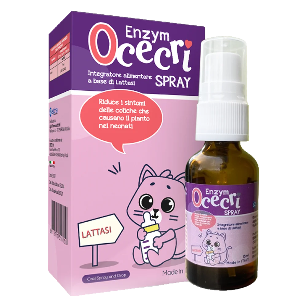 Enzym Lactase Ocecri cho trẻ sơ sinh bất dung nạp Lactase, đau bụng quấy khóc