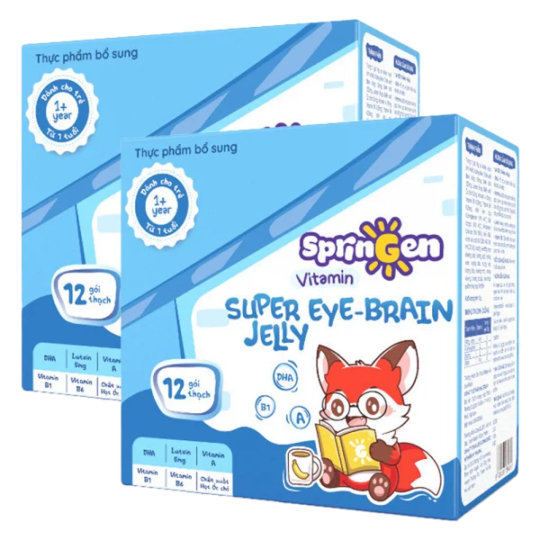 Combo 2 Thực phẩm bổ sung VITAMIN JELLY SPRINGEN SUPER EYE BRAIN