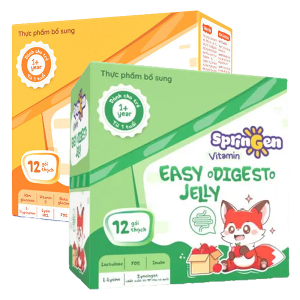 Combo 2 TPBS Springen Vitamin gồm: Super Immune Jelly & Easy Odigesto Jelly