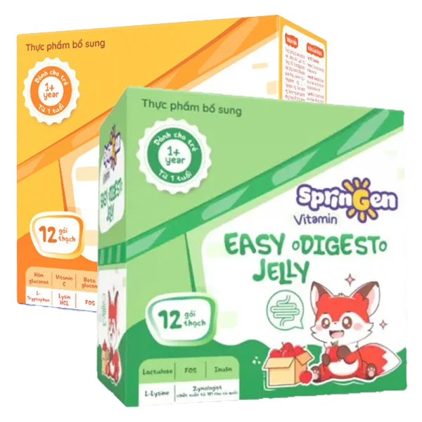 Combo 2 TPBS Springen Vitamin gồm: Super Immune Jelly & Easy Odigesto Jelly