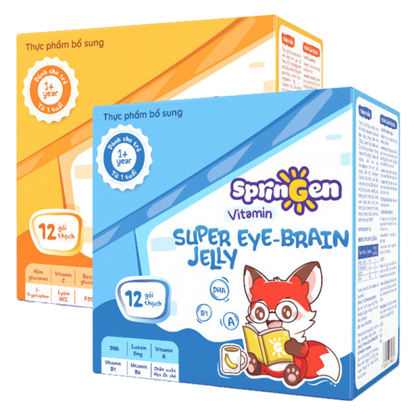 Combo 2 TPBS Springen Vitamin gồm: Super Immune Jelly & Super Oeyebraino Jelly