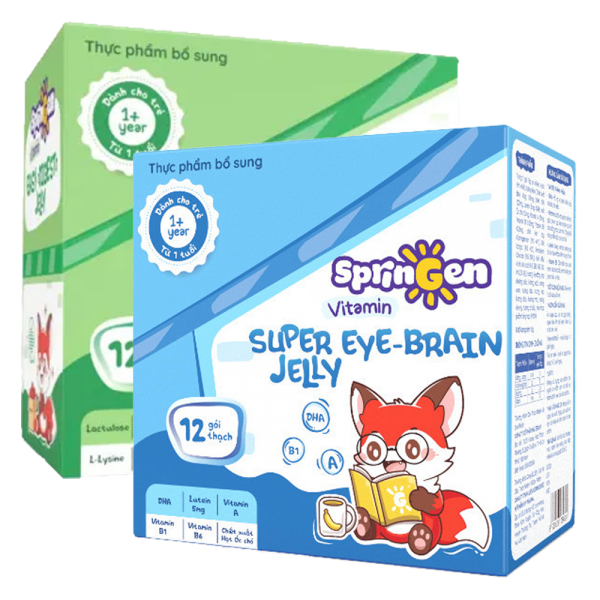 Combo 2 TPBS Springen Vitamin gồm: Easy Odigesto Jelly & Super Oeyebraino Jelly