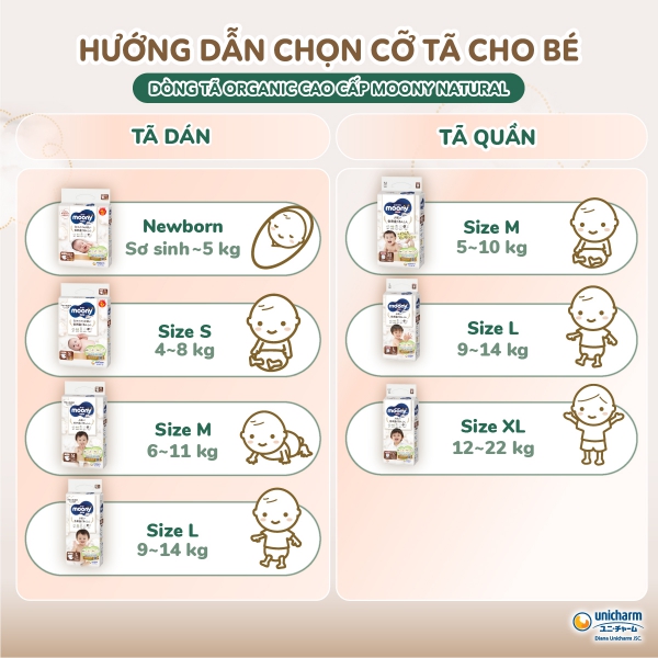 Combo 2 gói Bỉm tã quần Moony Natural size XL 32 miếng (12-22kg)