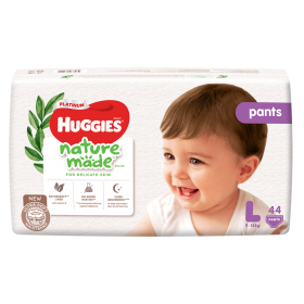 Quà tặng khi mua Combo 2 gói Bỉm tã quần Huggies Platinum Nature Made L size 44 miếng (9-14kg)