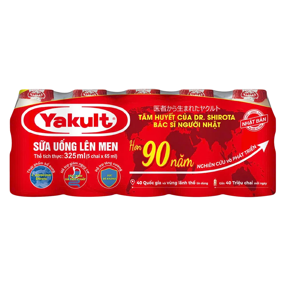 Sữa uống lên men Yakult (lốc 5 hộp 65ml)