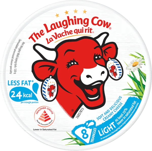 Phô Mai Con Bò Cười Light hộp 8 miếng (120g) (giao mẫu ngẫu nhiên)