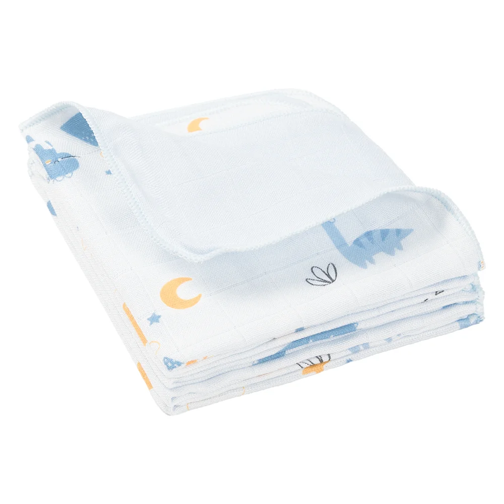 Khăn gạc sợi tre 4 lớp Animo T2304_NBA004 (25x25cm,5 cái) (giao màu ngẫu nhiên)