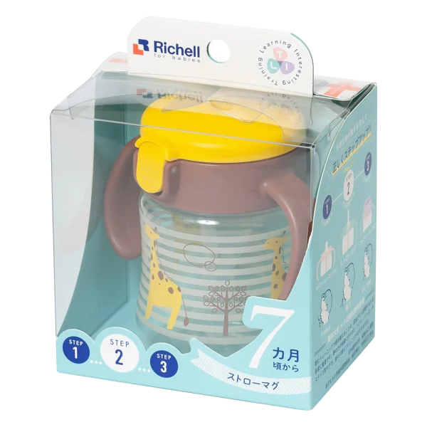 Bình ống hút TLI Richell 200ml (Vàng, RC20356)