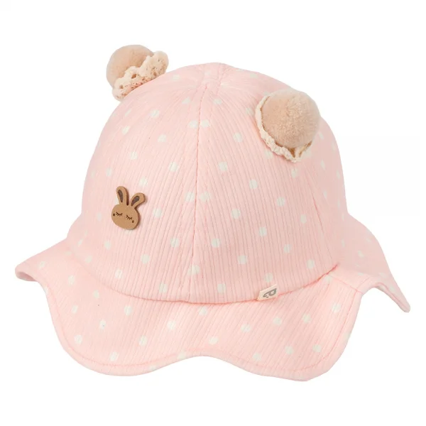 Nón em bé gái vành tròn Animo A2501_JK024 (46cm,Hồng)