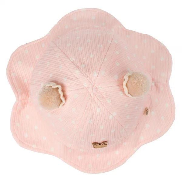 Nón em bé gái vành tròn Animo A2501_JK024 (46cm,Hồng)