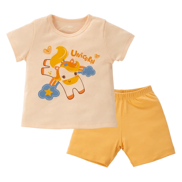 Bộ bé gái lửng Animo Easy LU0325014 (1-4Y,Kem-vàng,TT02)