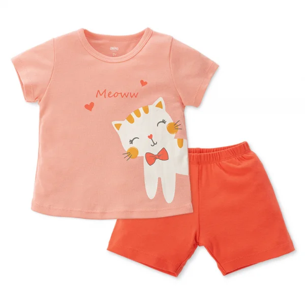 Bộ bé gái lửng Animo Easy LU0325010 (1-4Y,Hồng-hồng đậm,TT02)