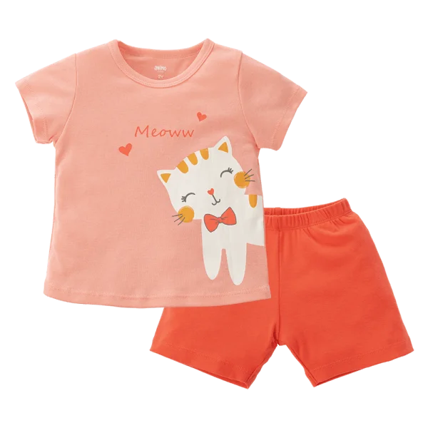 Bộ bé gái lửng Animo Easy LU0325010 (1-4Y,Hồng-hồng đậm,TT02)